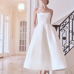 Sachin & Babi Audra Pleated Embellished Midi Dress